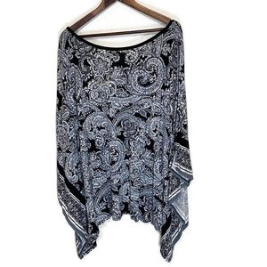 Lane Bryant women’s cape top 26/28 black/white